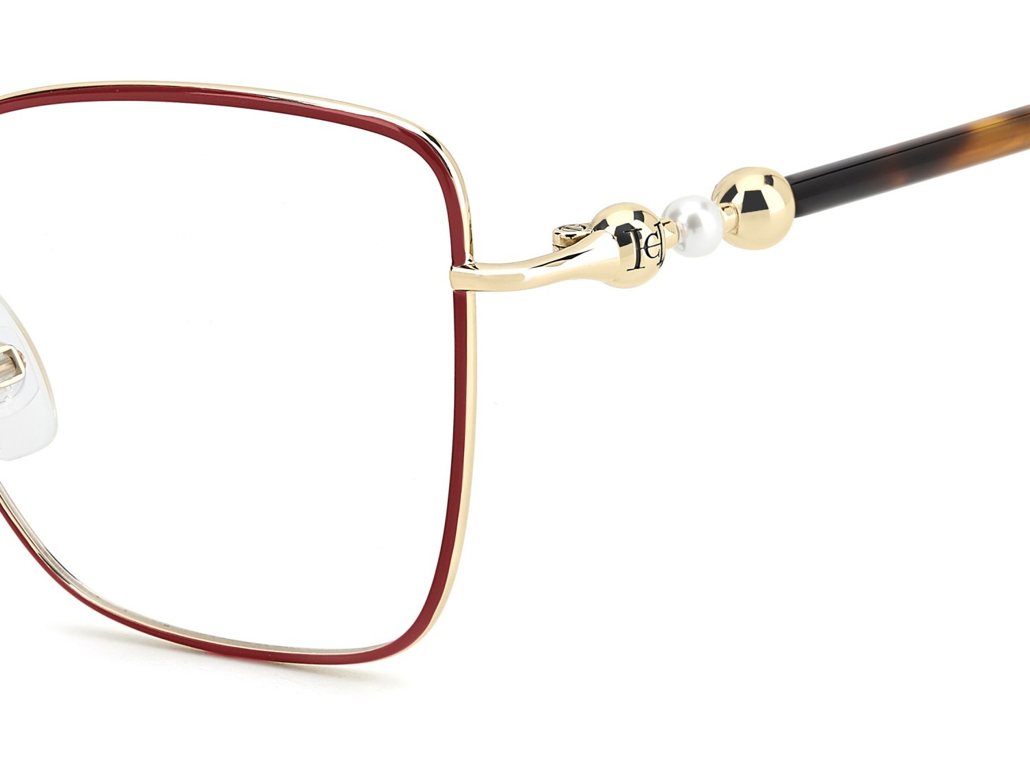 Occhiali da vista Carolina Herrera Her 0321 109634 AU2 colore red gold forma farfalla 