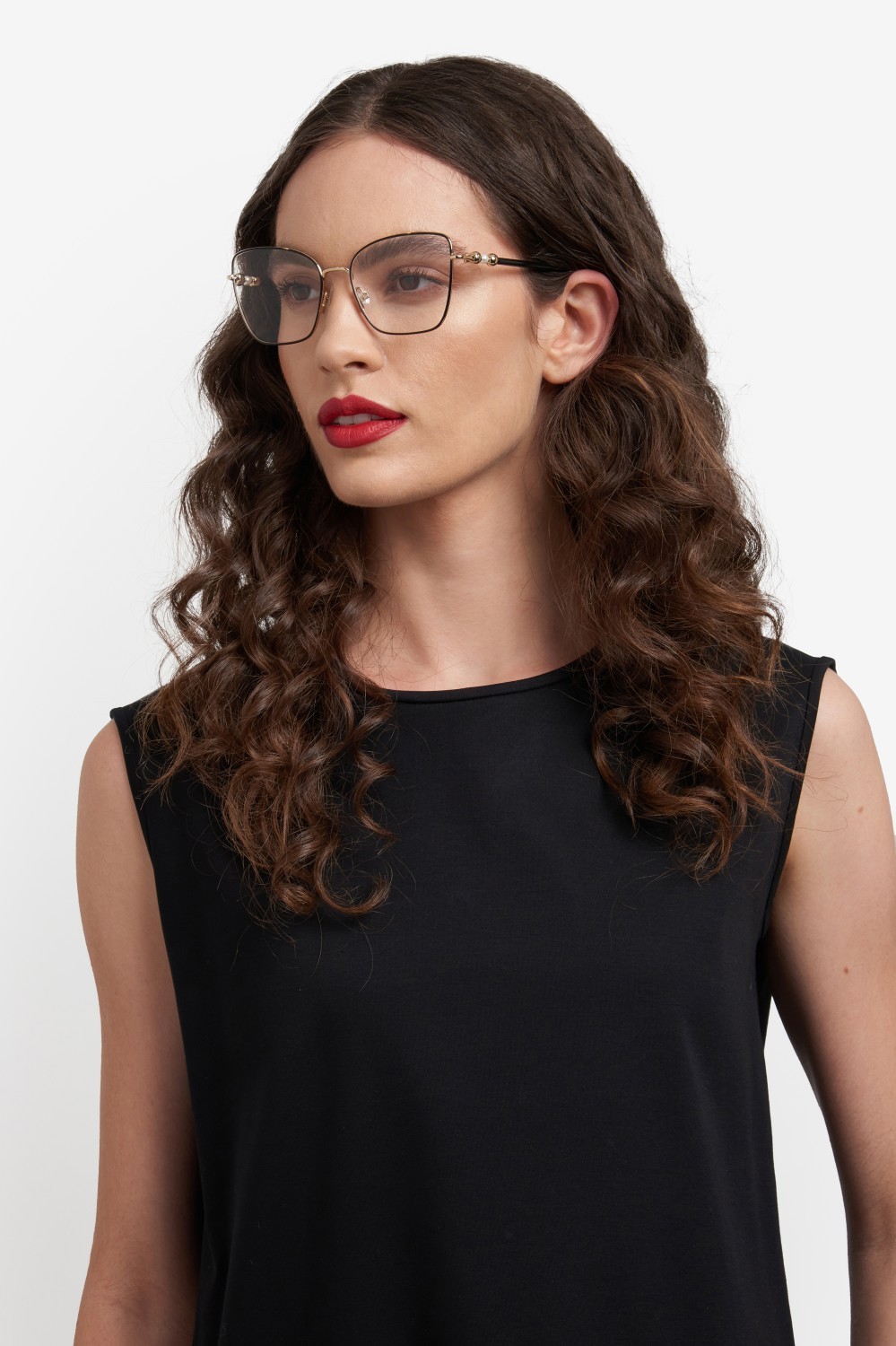 Occhiali da vista Carolina Herrera Her 0321 109634 RHL colore gold black_ forma farfalla 