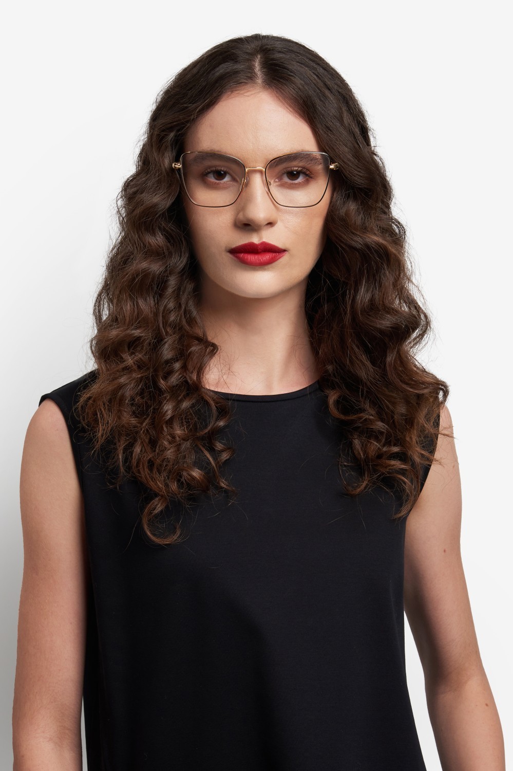 Occhiali da vista Carolina Herrera Her 0321 109634 RHL colore gold black_ forma farfalla 
