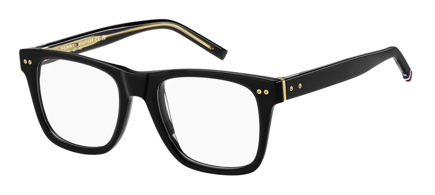 Occhiali da vista Tommy Hilfiger Th 85 109721 2M2 colore black gold forma quadrato 
