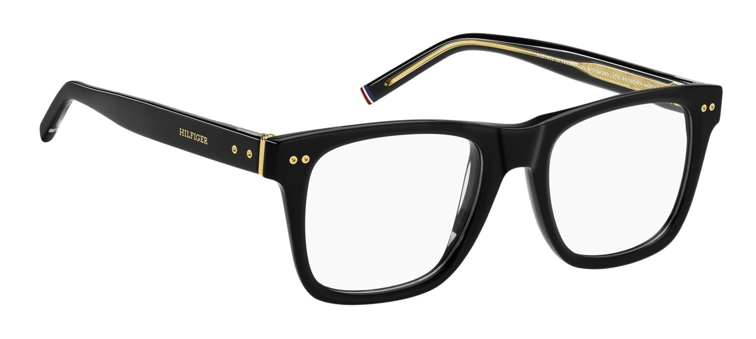 Occhiali da vista Tommy Hilfiger Th 85 109721 2M2 colore black gold forma quadrato 