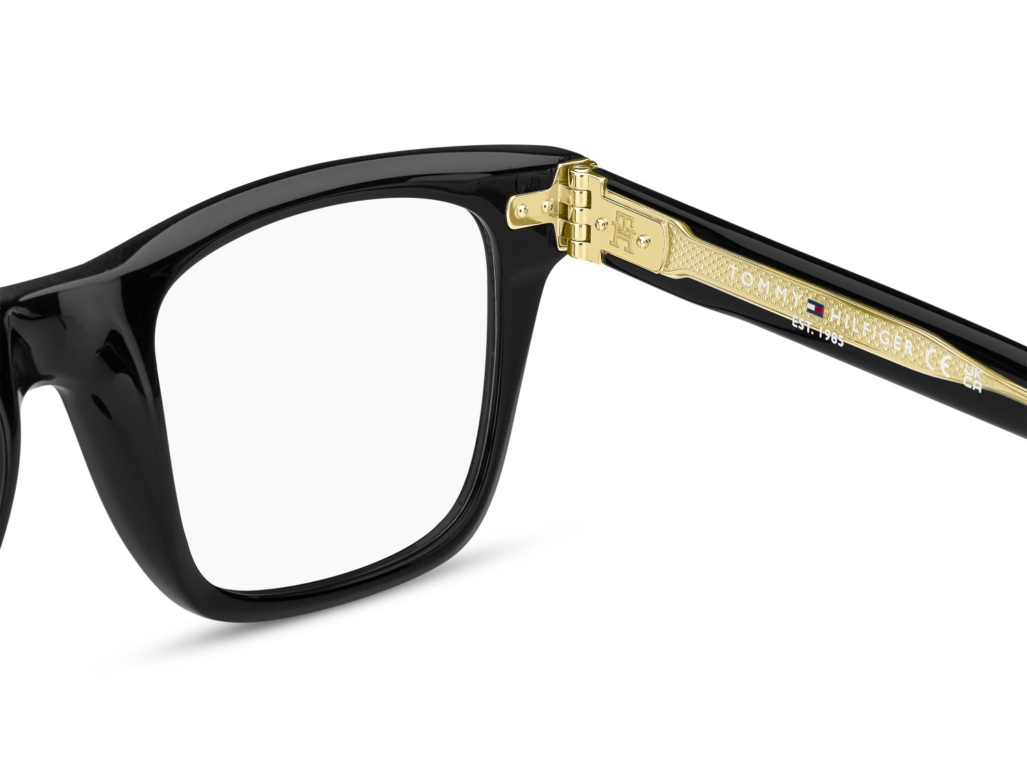 Occhiali da vista Tommy Hilfiger Th 85 109721 2M2 colore black gold forma quadrato 