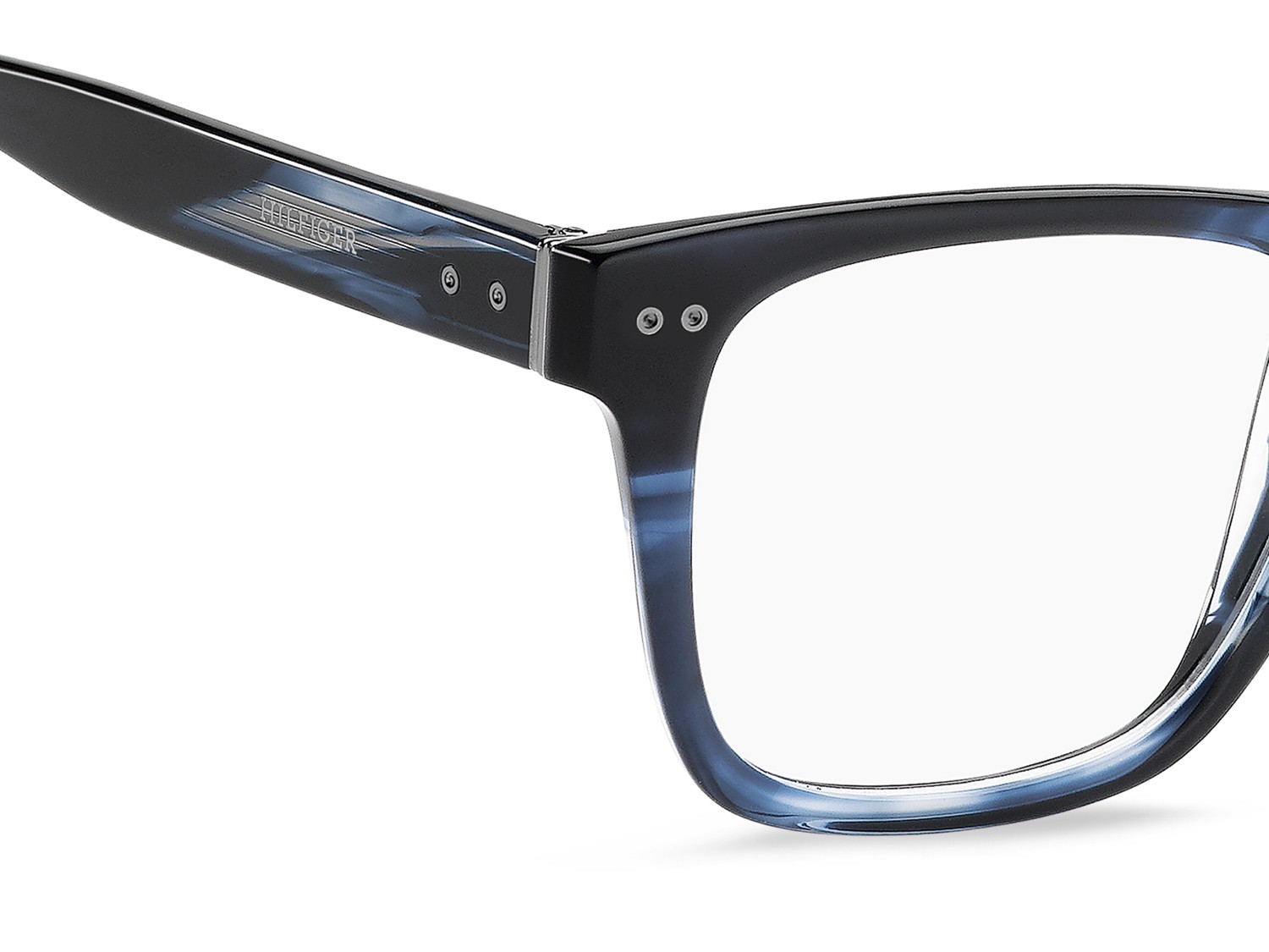 Brillen Tommy Hilfiger Th 85 109721 38I farbe blue horn form quadratisch 