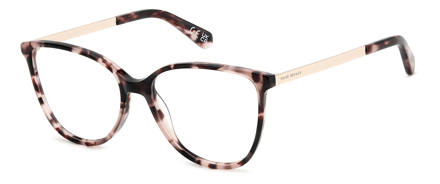 Eyeglasses Privé Revaux Pr1004 109740 HT8 color pink havana shape cat eye 