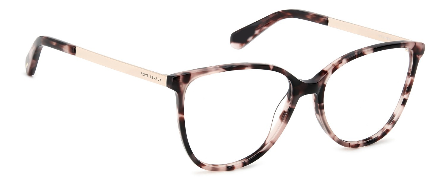 Eyeglasses Privé Revaux Pr1004 109740 HT8 color pink havana shape cat eye 