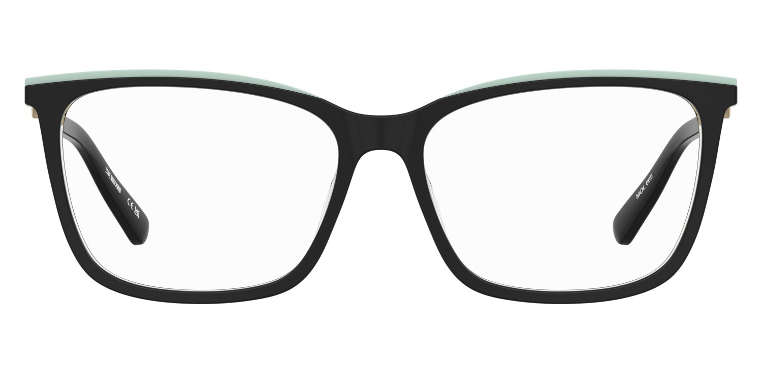 Eyeglasses Moschino Love Mol665 109756 SDK color black multicolor shape rectangle 