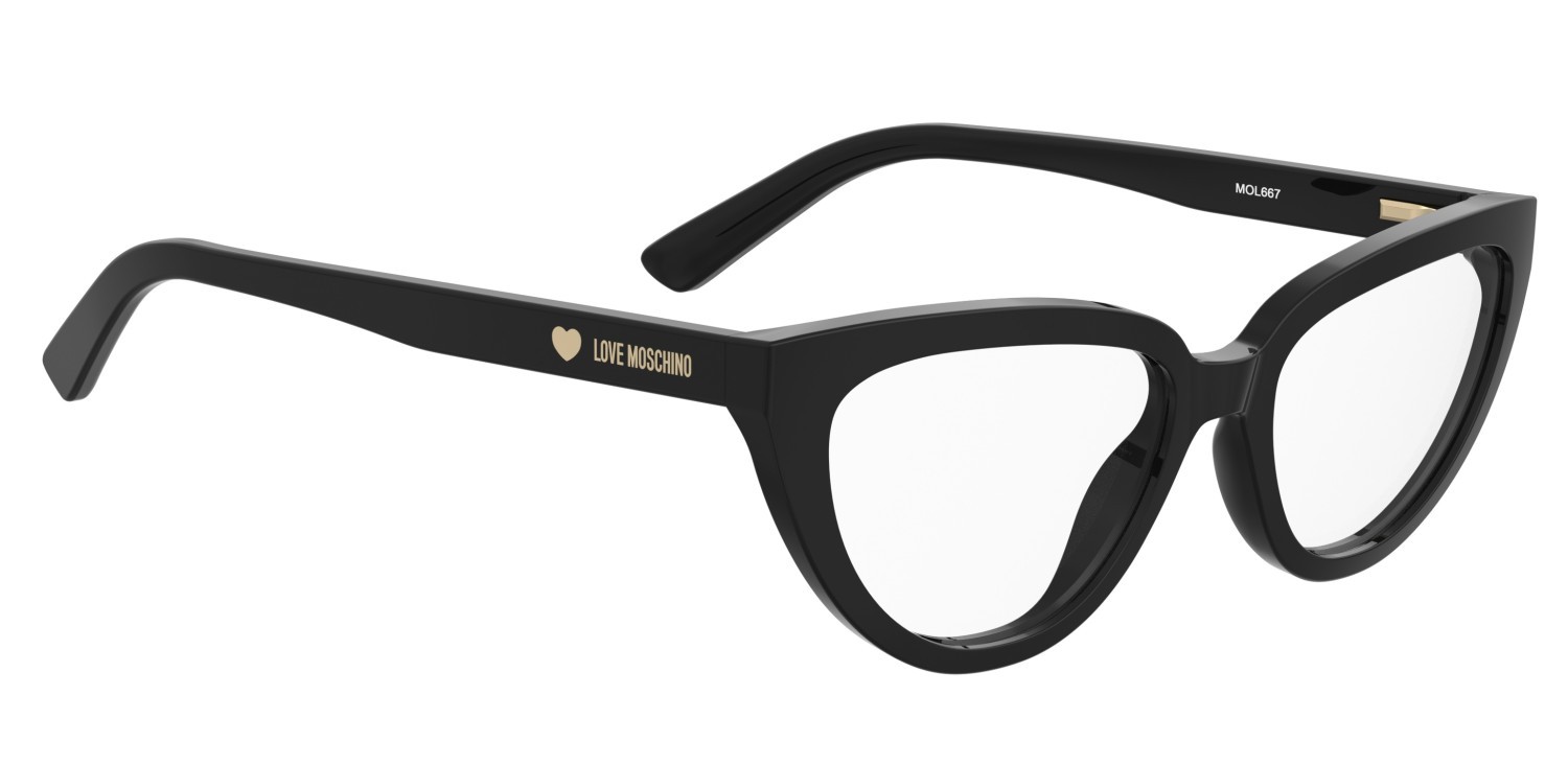 Occhiali da vista Moschino Love Mol667 109758 807 colore black forma cat eye 
