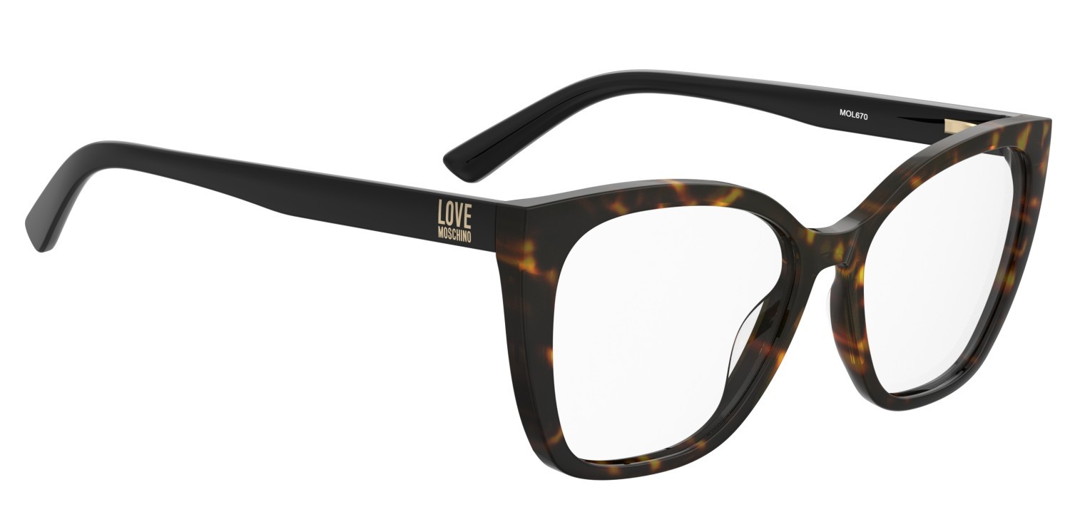 Occhiali da vista Moschino Love Mol670 109760 086 colore havana forma cat eye 