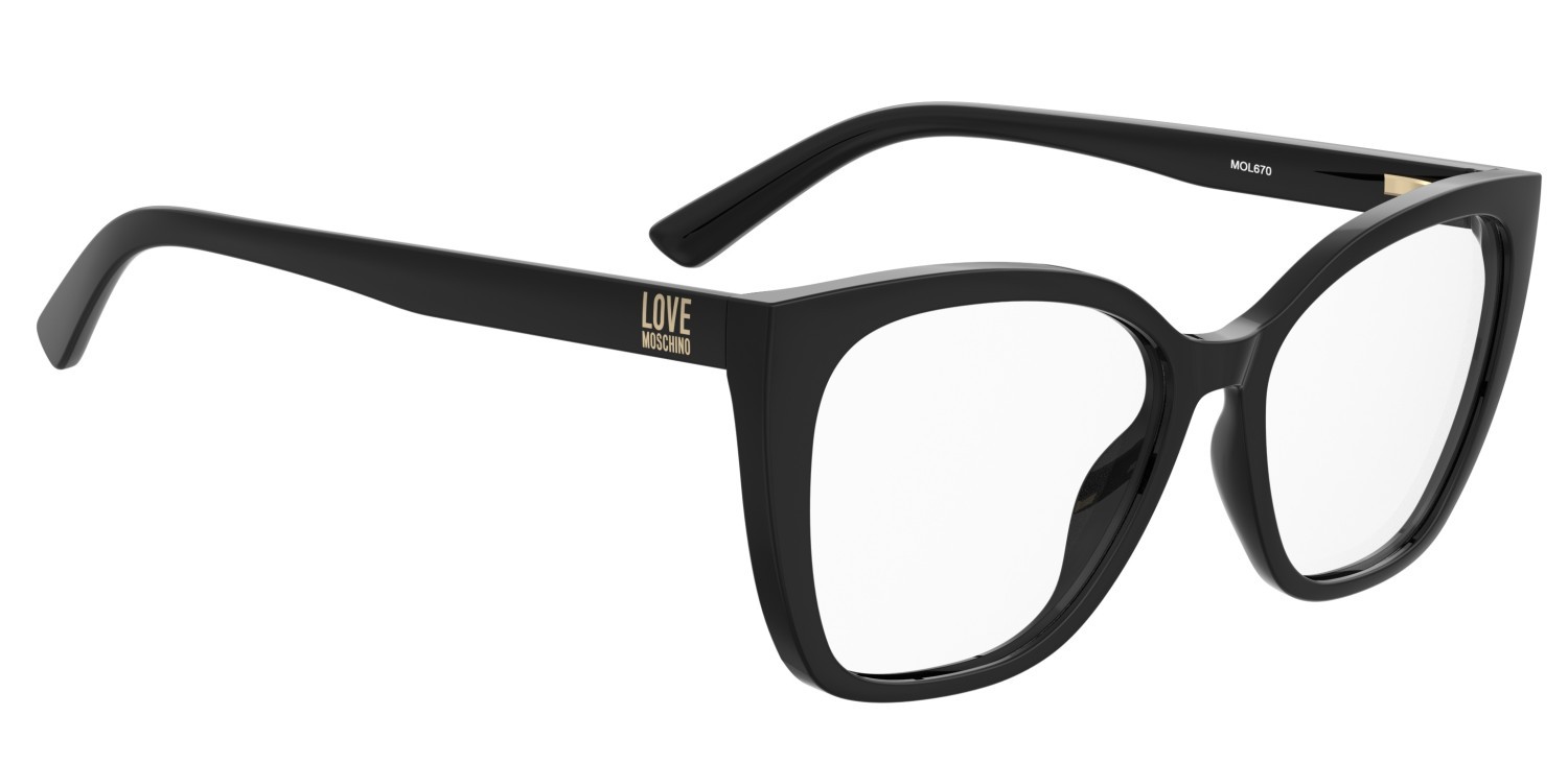 Occhiali da vista Moschino Love Mol670 109760 807 colore black forma cat eye 