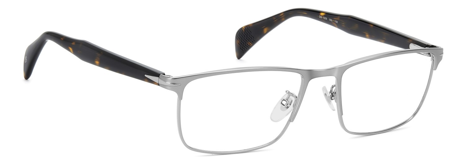 Eyeglasses David Beckham Db 1209 109787 50L color matte ruthenium havana shape rectangle 