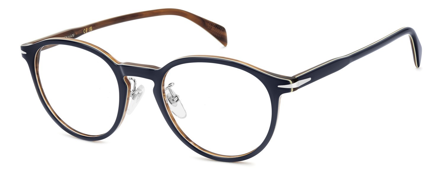 Eyeglasses David Beckham Db 1205/G 109794 S9W color blue brown shape pantos 