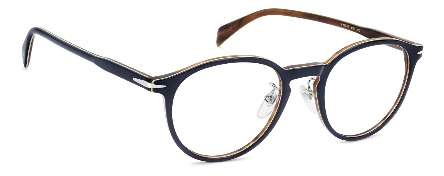 Eyeglasses David Beckham Db 1205/G 109794 S9W color blue brown shape pantos 