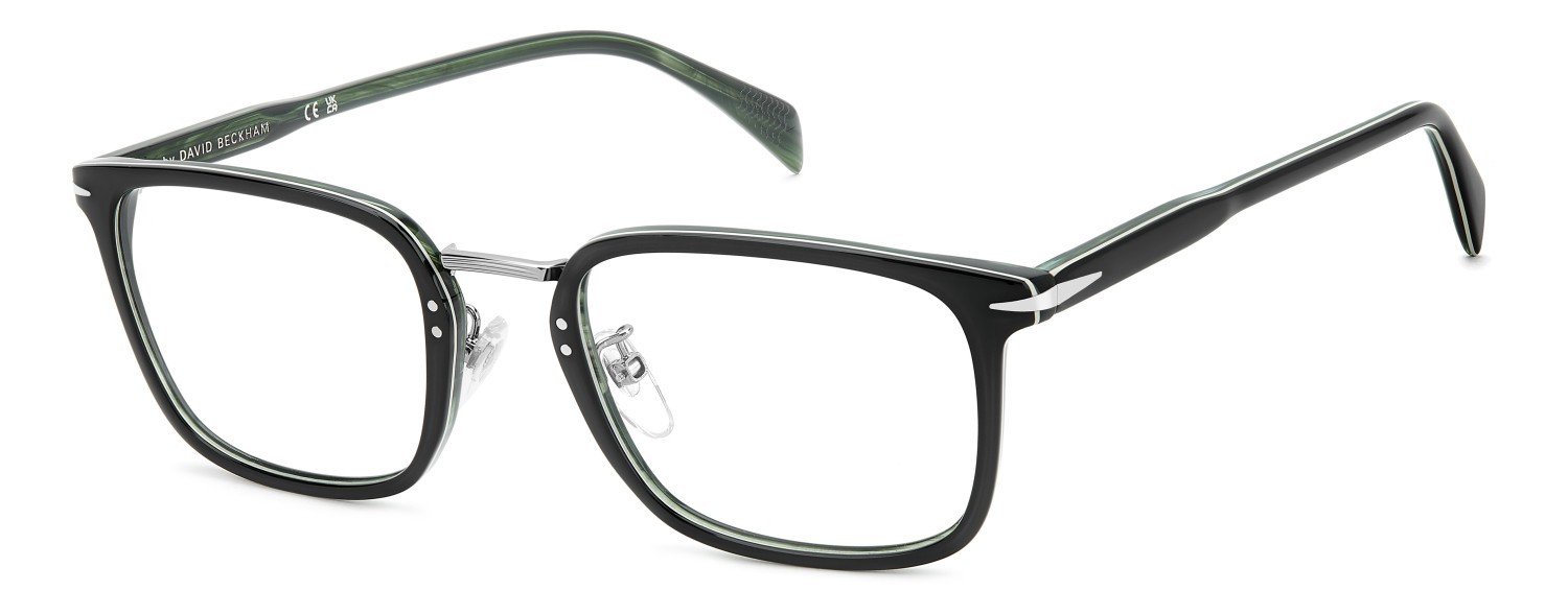 Occhiali da vista David Beckham Db 1211/G 109795 R2H colore black striped green forma rettangolare 
