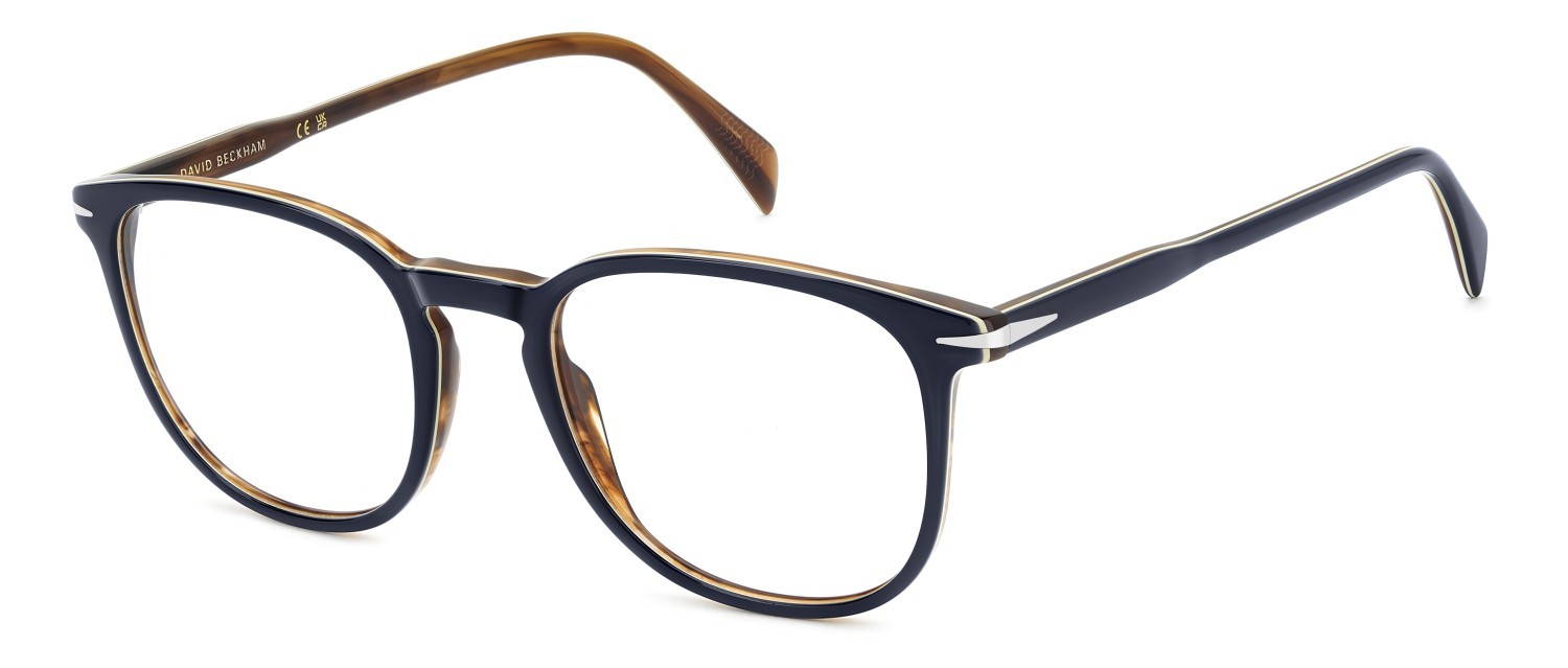 Occhiali da vista David Beckham Db 1212 109796 S9W colore blue brown forma quadrato 