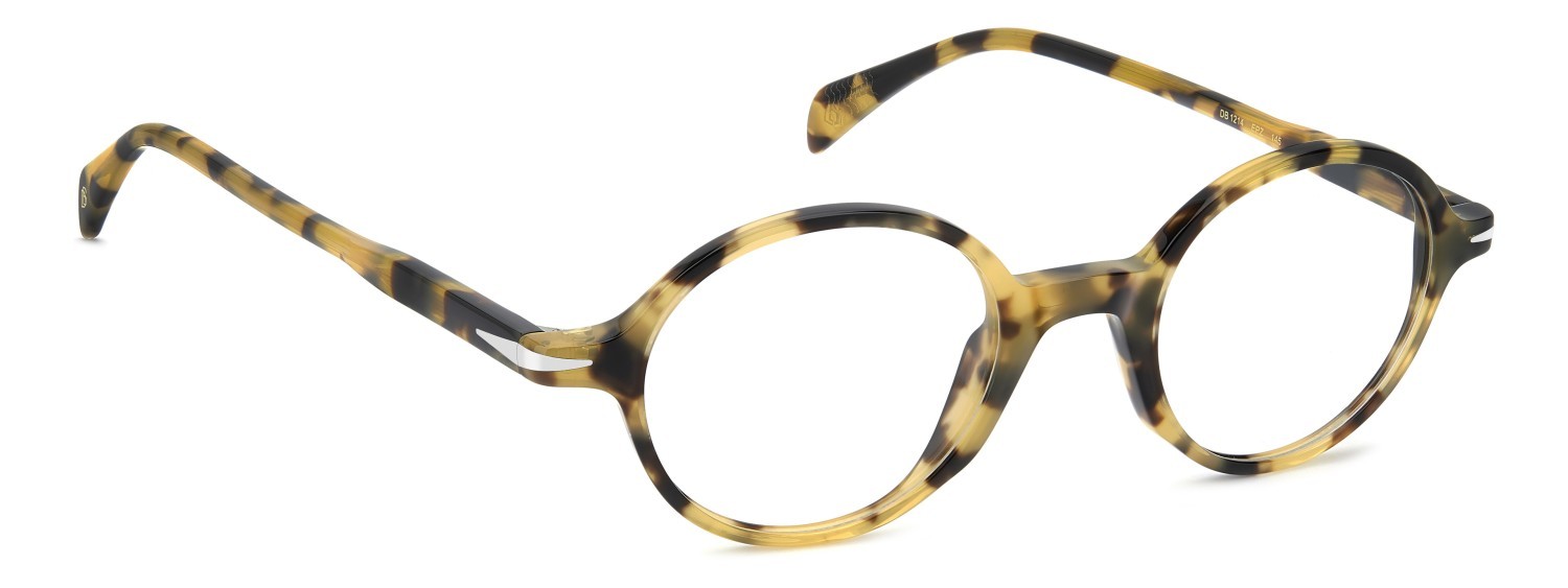 Eyeglasses David Beckham Db 1214 109799 EPZ color yellow havana shape oval 