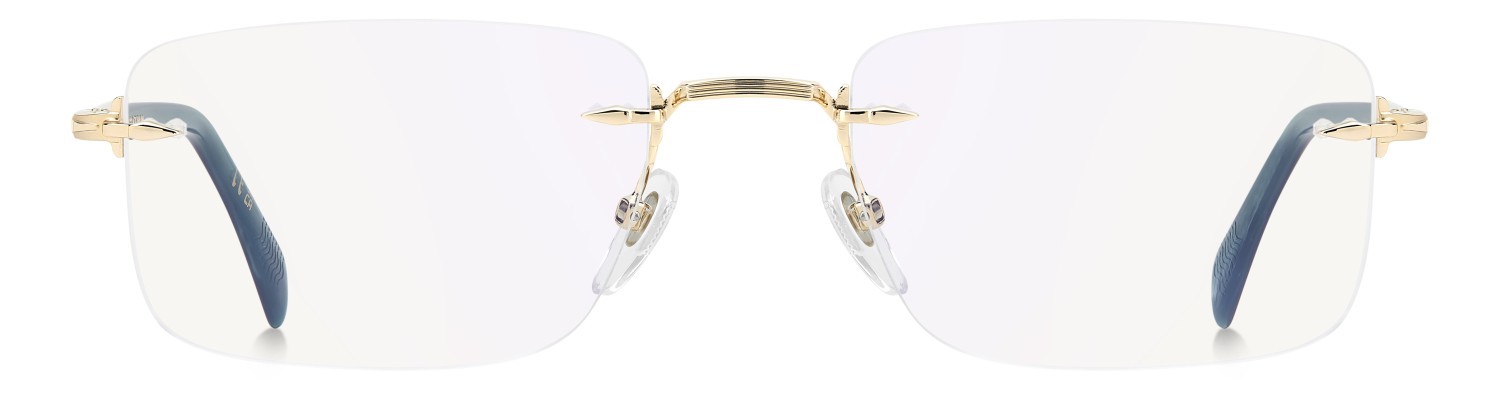 Eyeglasses David Beckham Db 1202 109801 PEF color gold green shape rectangle lenses blue mirror