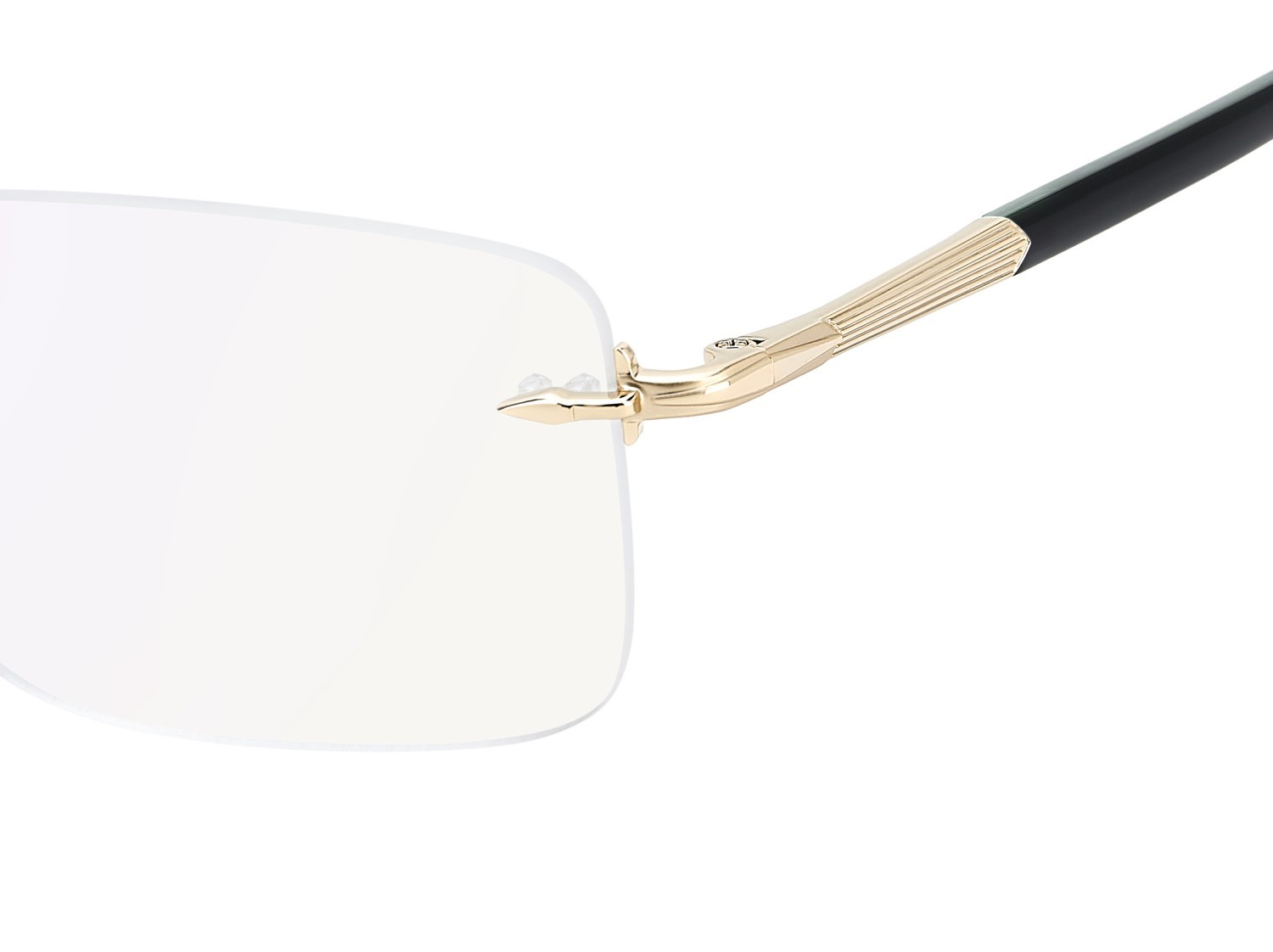 Eyeglasses David Beckham Db 1202 109801 PEF color gold green shape rectangle lenses blue mirror