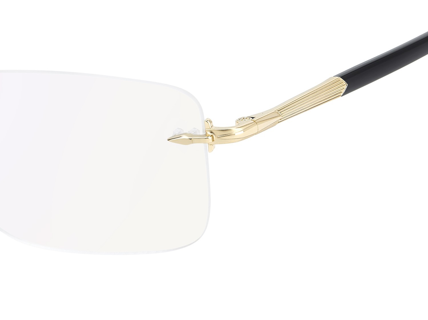 Eyeglasses David Beckham Db 1202 109801 RHL color gold black 2 shape rectangle lenses blue mirror
