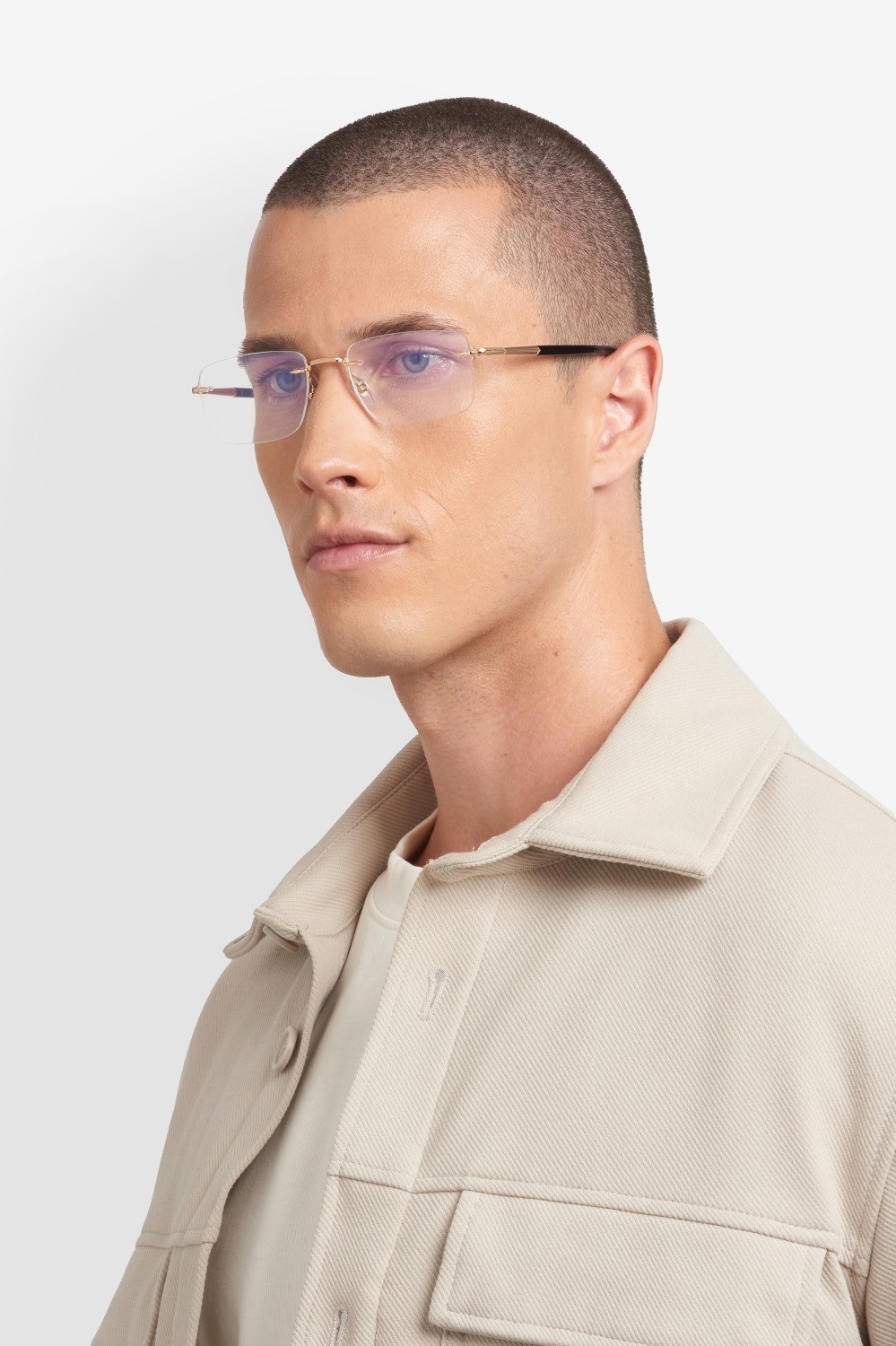 Eyeglasses David Beckham Db 1202 109801 RHL color gold black 2 shape rectangle lenses blue mirror
