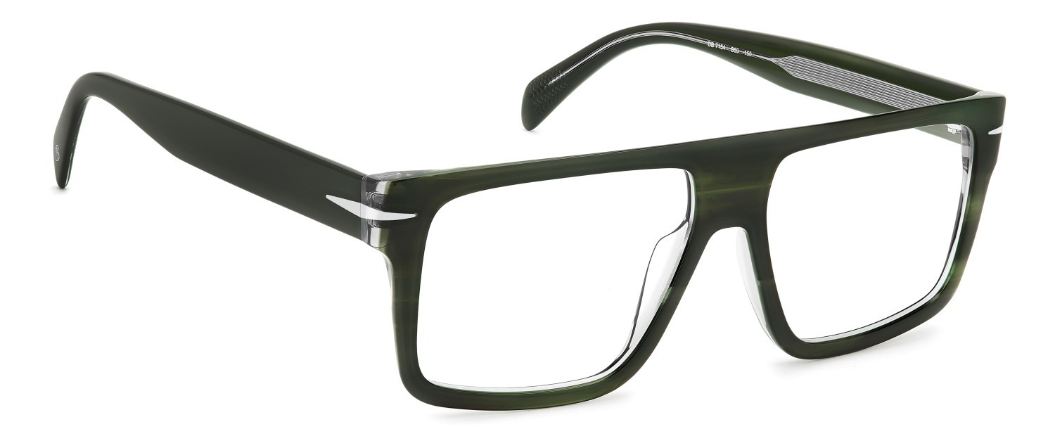 Occhiali da vista David Beckham Db 7154 109804 B59 colore green crystal forma quadrato 