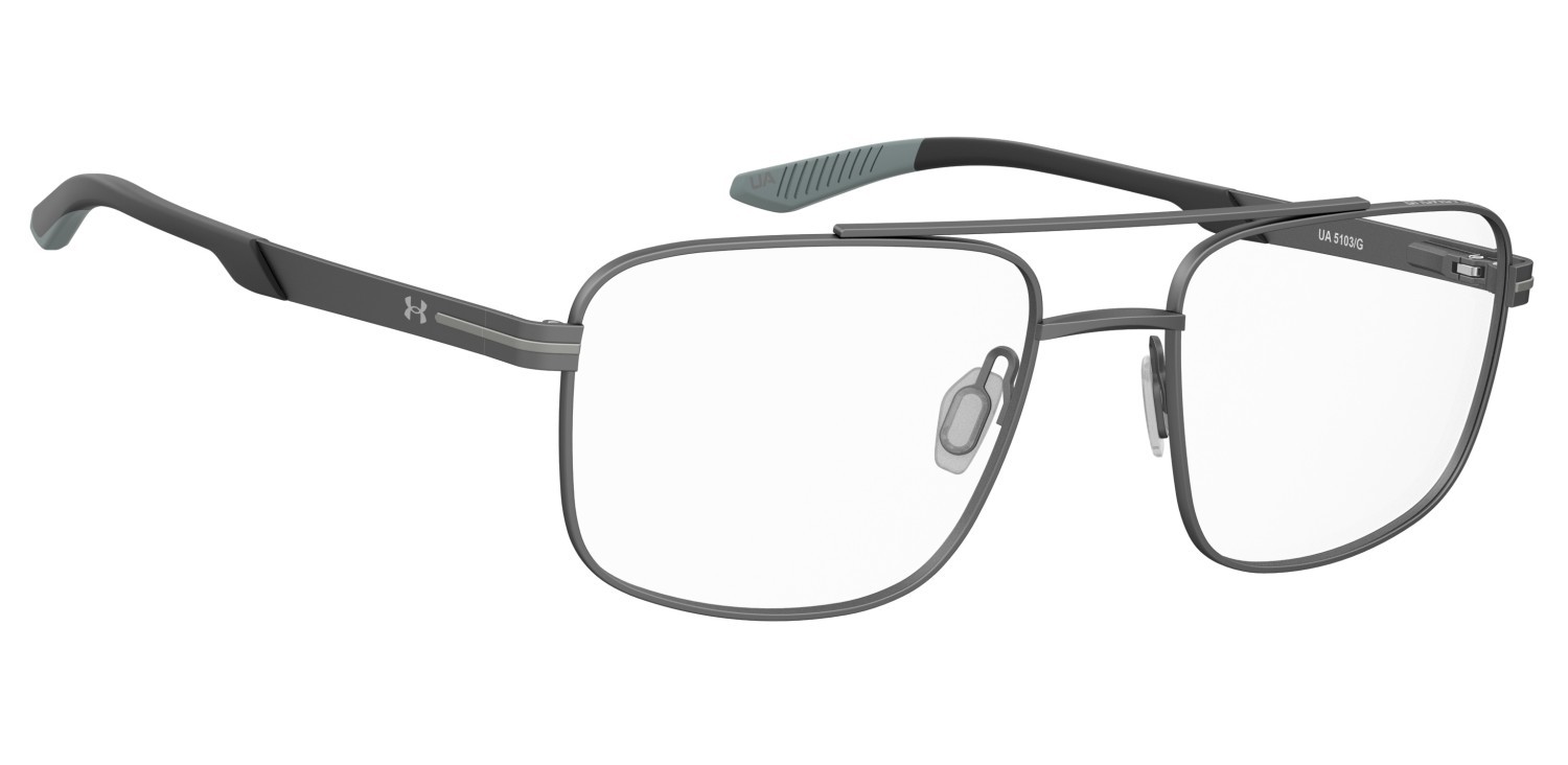 Eyeglasses Under Armour Ua 5103/G 109819 V6D color matte dark ruthenium blue shape rectangle 