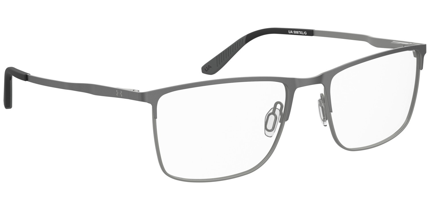 Eyeglasses Under Armour Ua 5097xl/G 109824 R80 color matte dark ruthenium shape rectangle 
