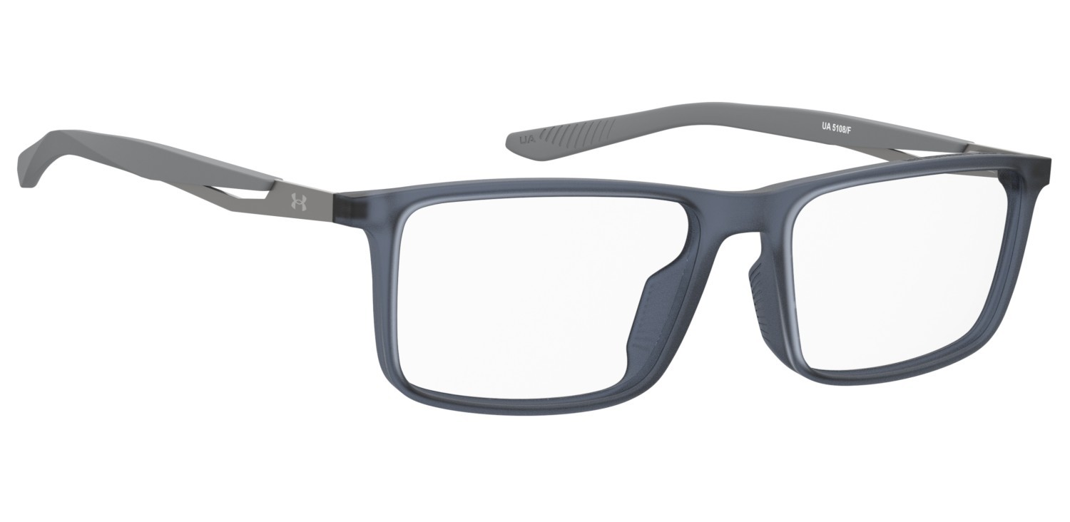 Eyeglasses Under Armour Ua 5108/F 109829 XW0 color blue grey shape rectangle 