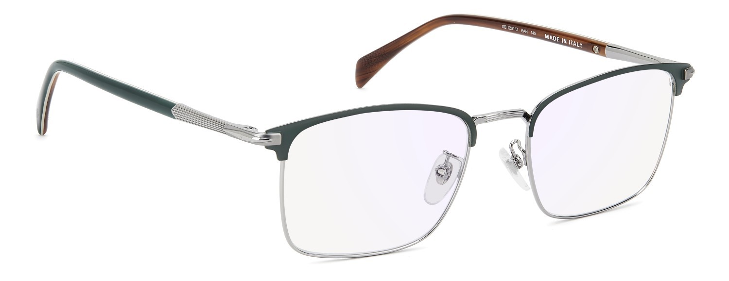 Eyeglasses David Beckham Db 1201/G 109830 EAN color matte green ruthenium shape rectangle 