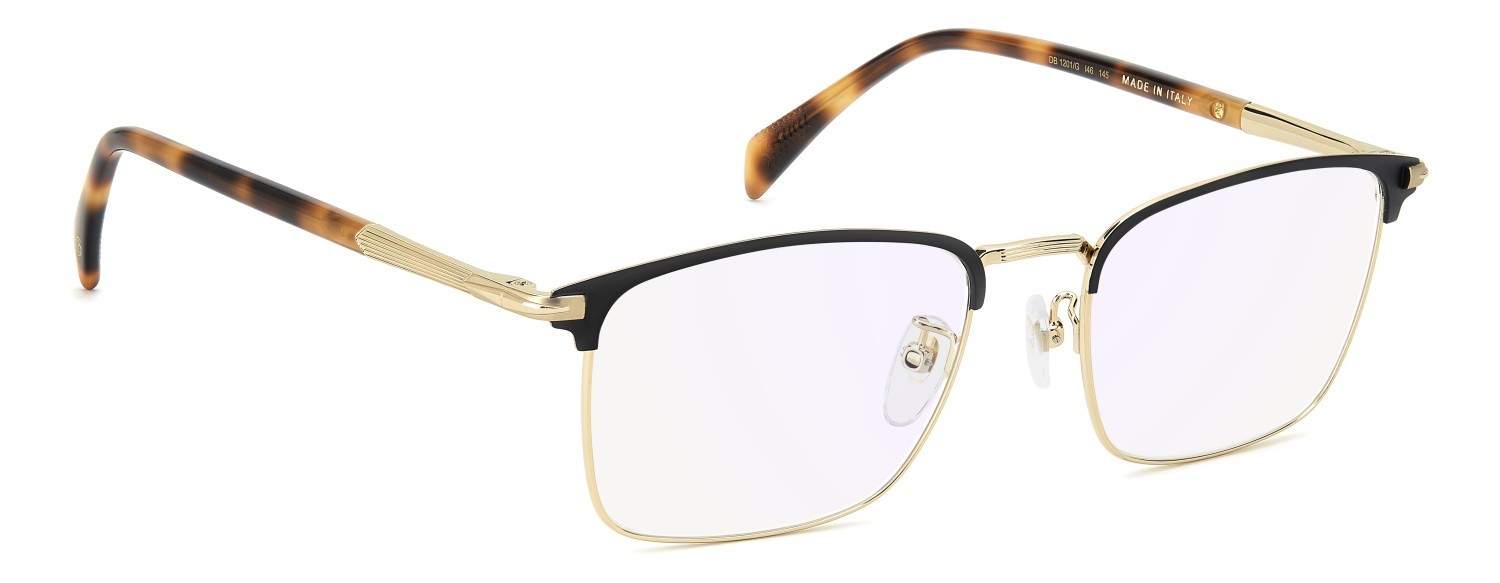 Occhiali da vista David Beckham Db 1201/G 109830 I46 colore matte black gold forma rettangolare 