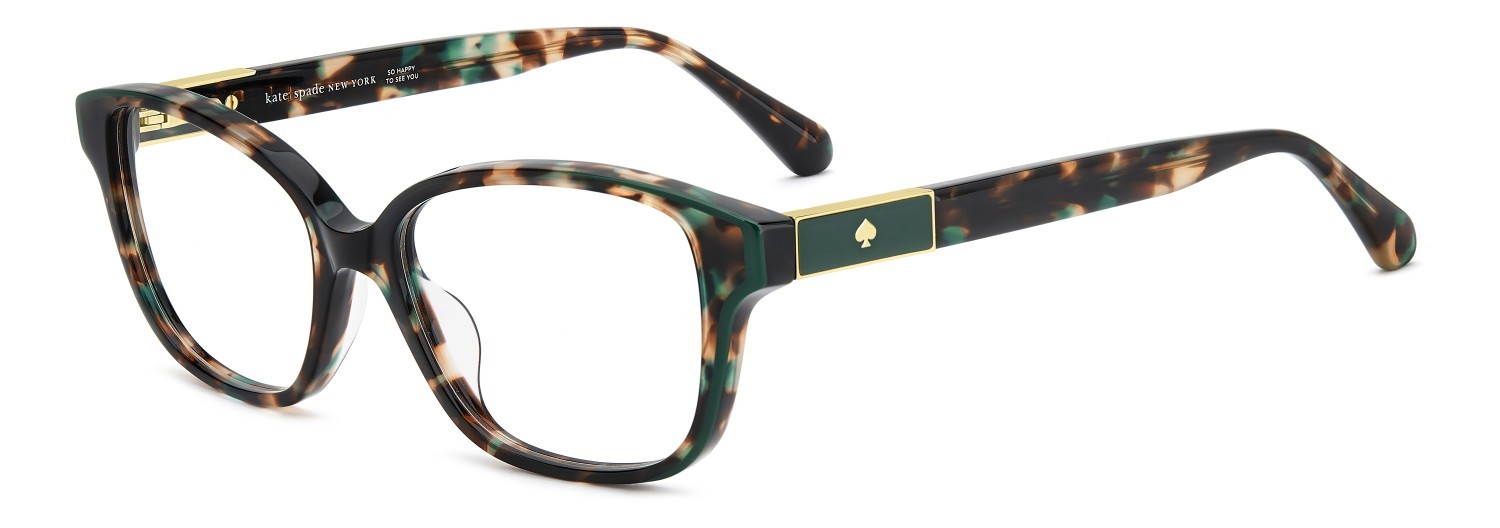 Occhiali da vista Kate Spade Ks Cherette 2 109834 YJE colore green havana green forma rettangolare 