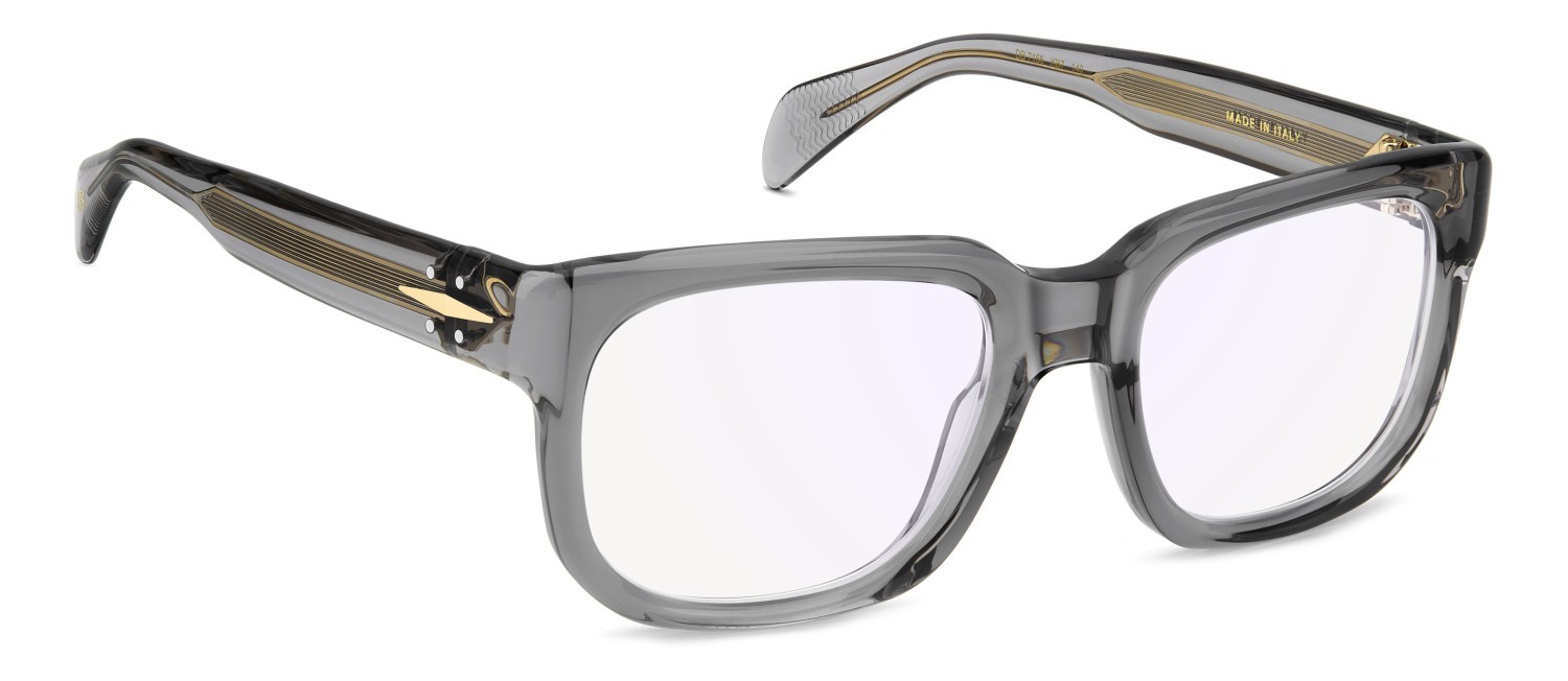 Eyeglasses David Beckham Db 7156 109845 KB7 color grey shape square lenses blue mirror