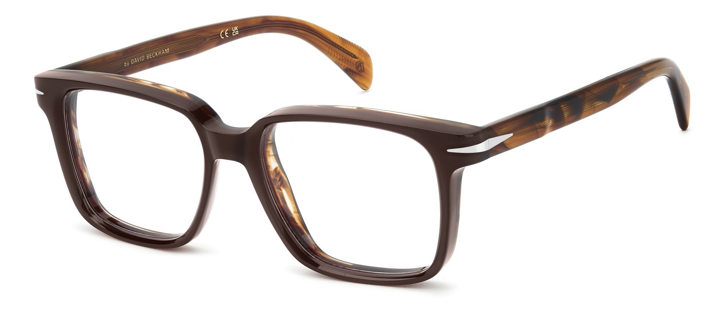 Eyeglasses David Beckham Db 7152 109846 EX4 color brown horn shape square 