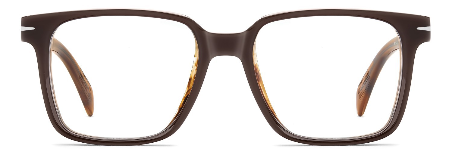 Eyeglasses David Beckham Db 7152 109846 EX4 color brown horn shape square 
