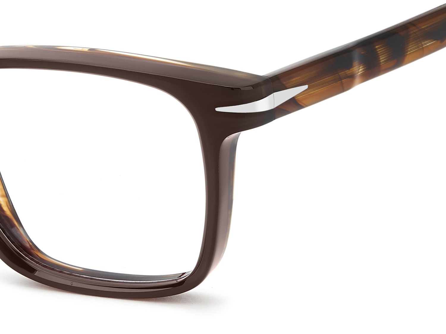 Eyeglasses David Beckham Db 7152 109846 EX4 color brown horn shape square 