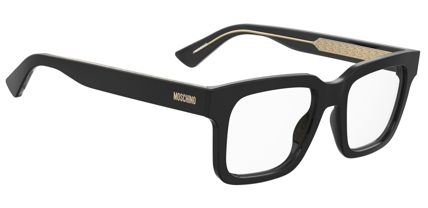 Eyeglasses Moschino Mos659 109847 807 color black shape square 
