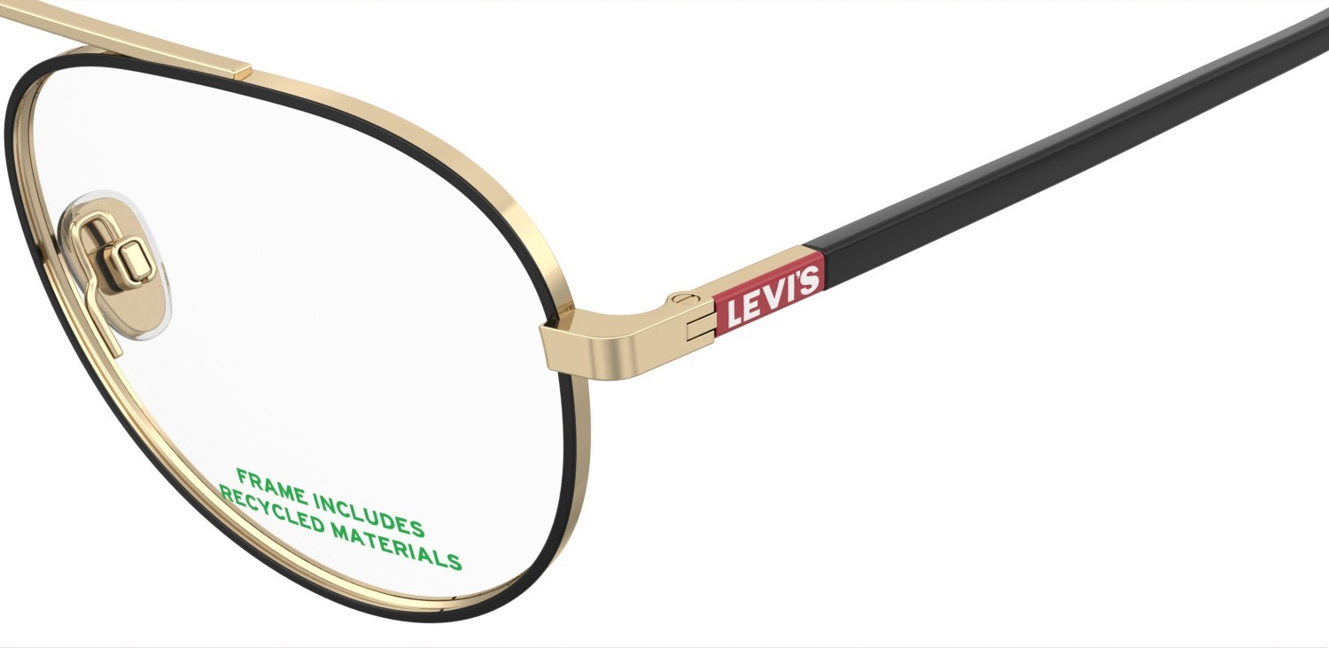 Brillen Levi's Lv 1099 109883 RHL farbe gold black 2 form aviator 