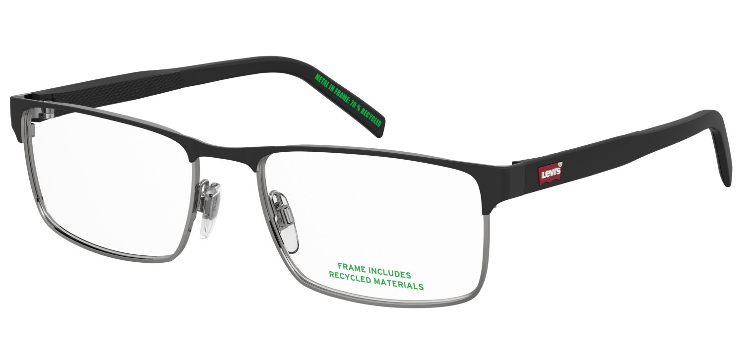 Brillen Levi's Lv 5092 109892 TI7 farbe matte black ruthenium form rechteckig 