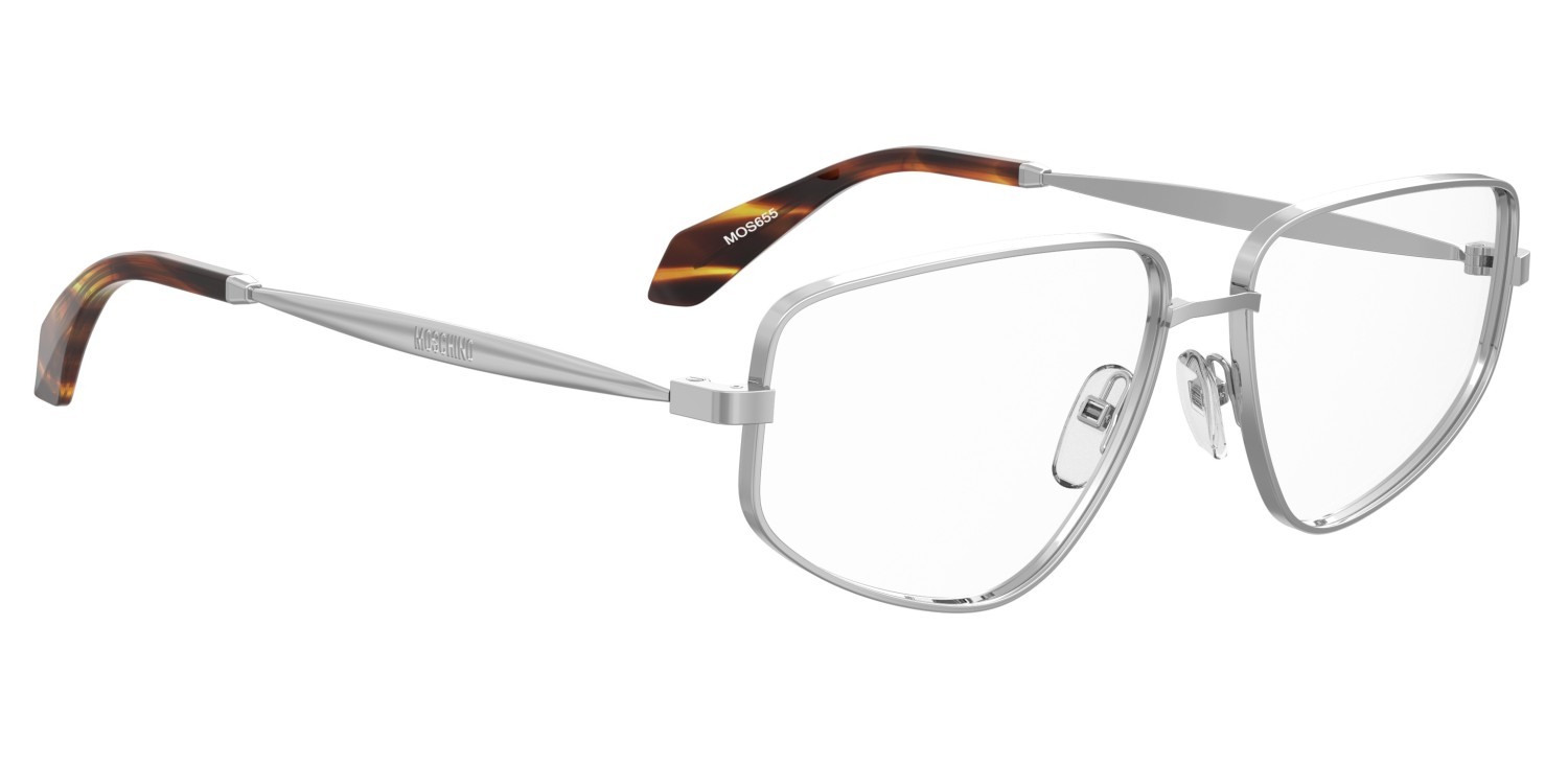 Occhiali da vista Moschino Mos655 109895 010 colore palladium forma quadrato 