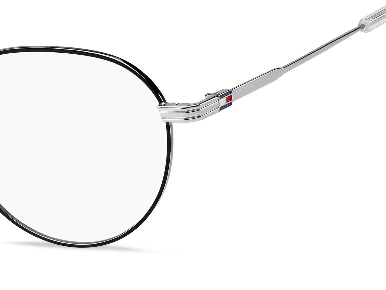 Occhiali da vista Tommy Hilfiger Th 2301/F 109973 124 colore matte black silver forma rotondo 