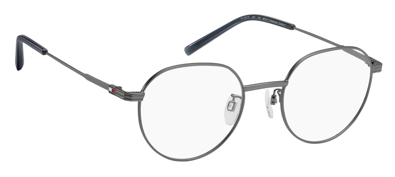 Eyeglasses Tommy Hilfiger Th 2301/F 109973 R81 color matte ruthenium shape round 