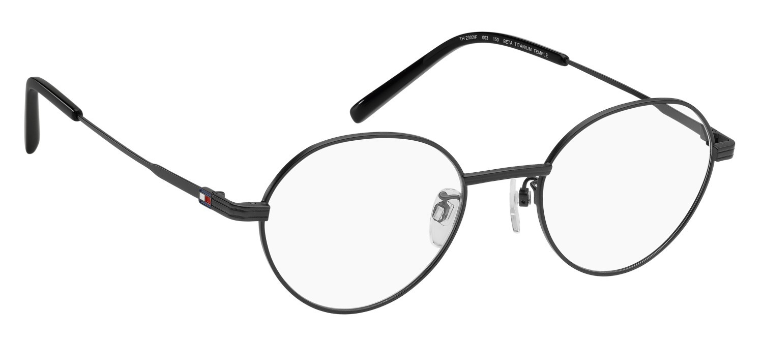Eyeglasses Tommy Hilfiger Th 2302/F 109974 003 color matte black shape cat eye 