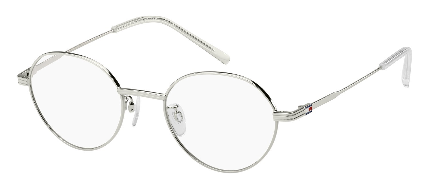 Occhiali da vista Tommy Hilfiger Th 2302/F 109974 010 colore palladium forma cat eye 