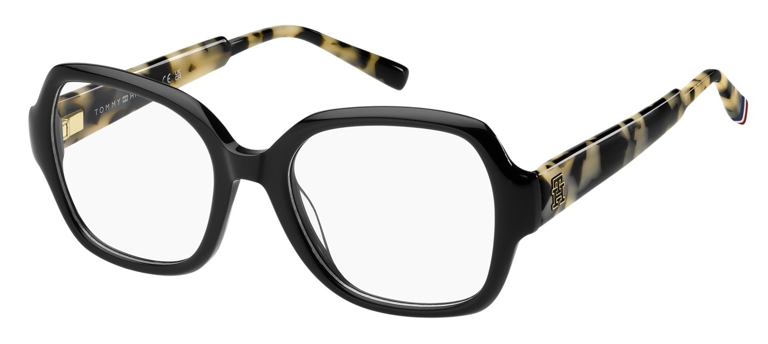 Occhiali da vista Tommy Hilfiger Th 2286 109975 WR7 colore black havana forma rettangolare 