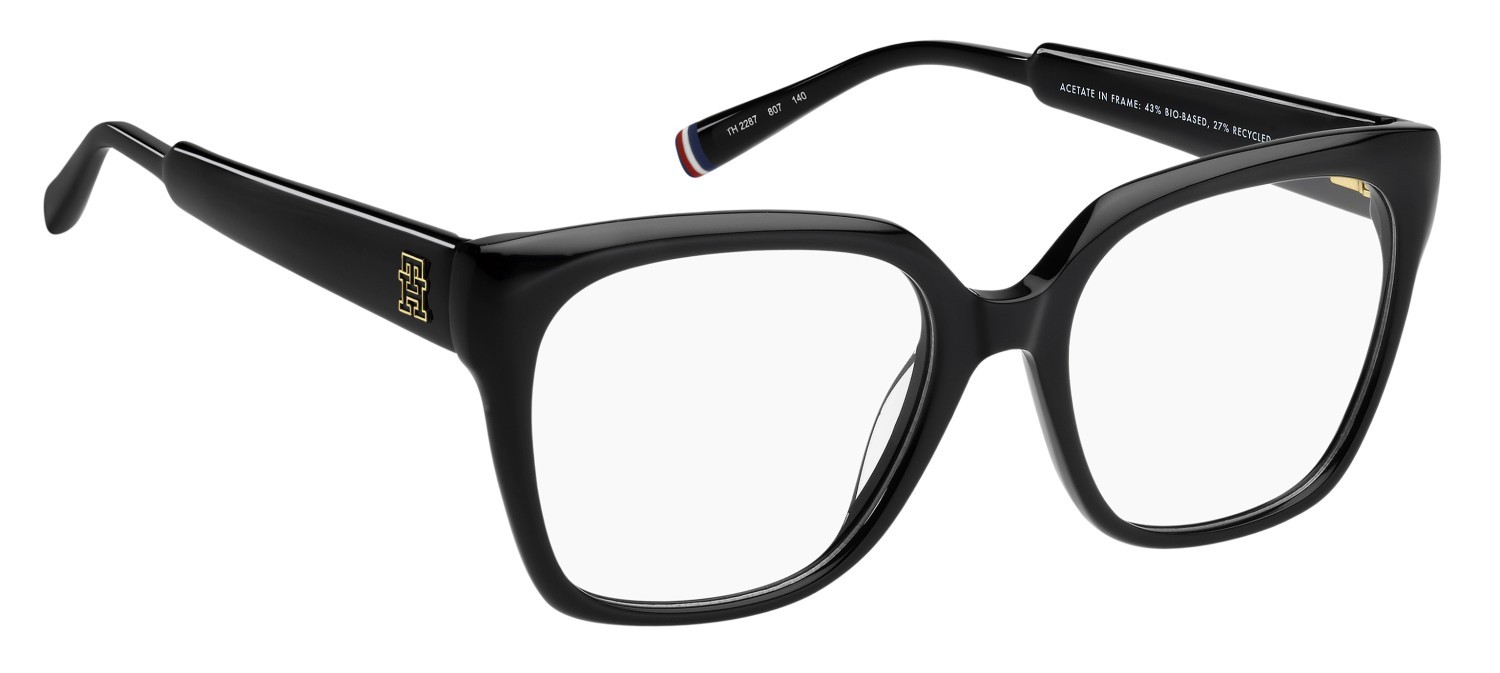 Eyeglasses Tommy Hilfiger Th 2287 109976 807 color black shape cat eye 
