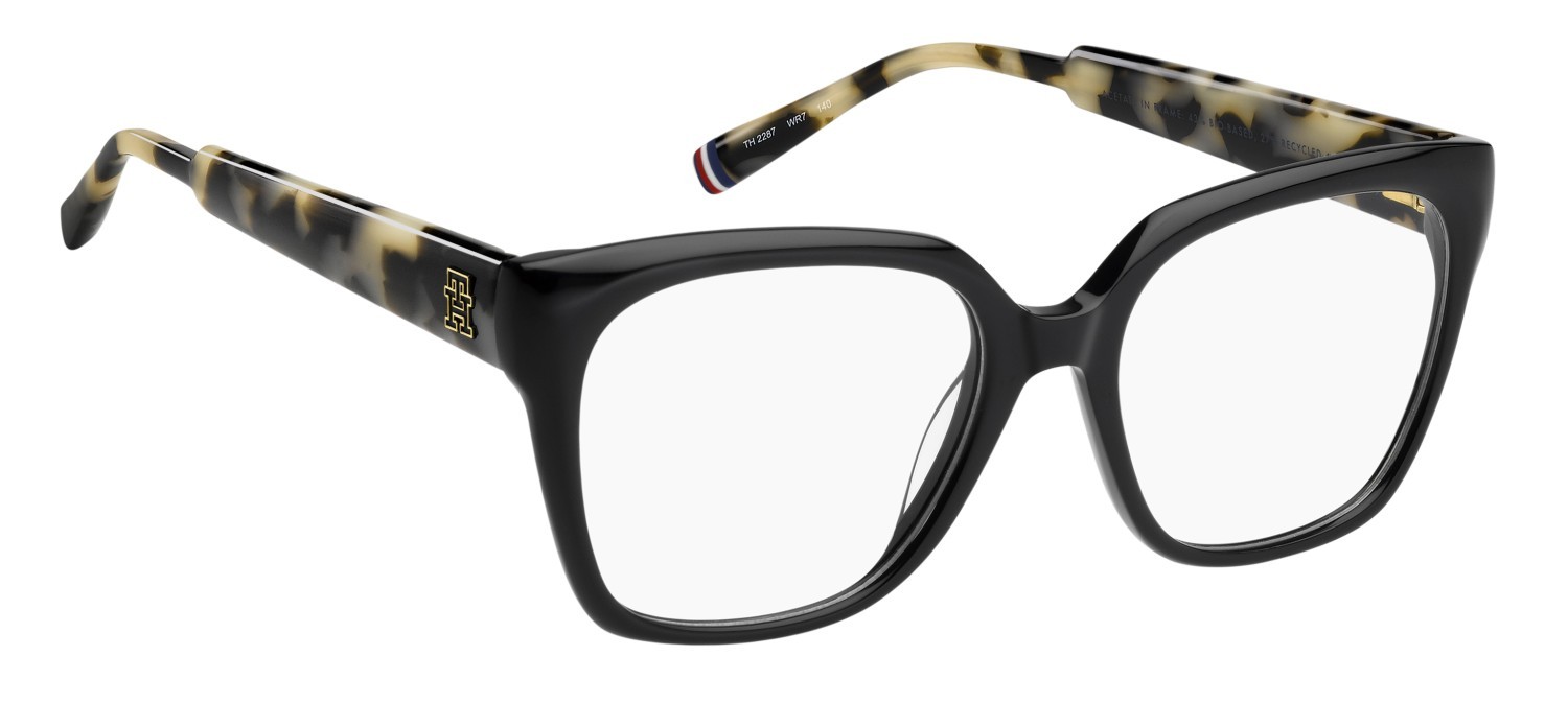 Eyeglasses Tommy Hilfiger Th 2287 109976 WR7 color black havana shape cat eye 