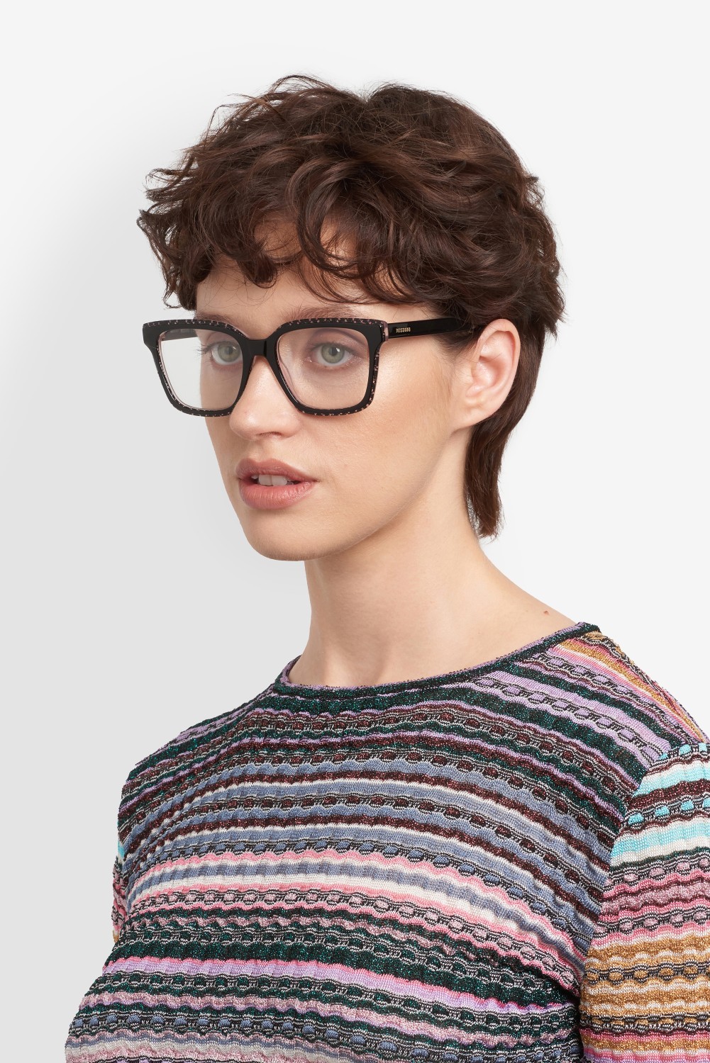 Occhiali da vista Missoni Mis 0244 110017 807 colore black forma quadrato 