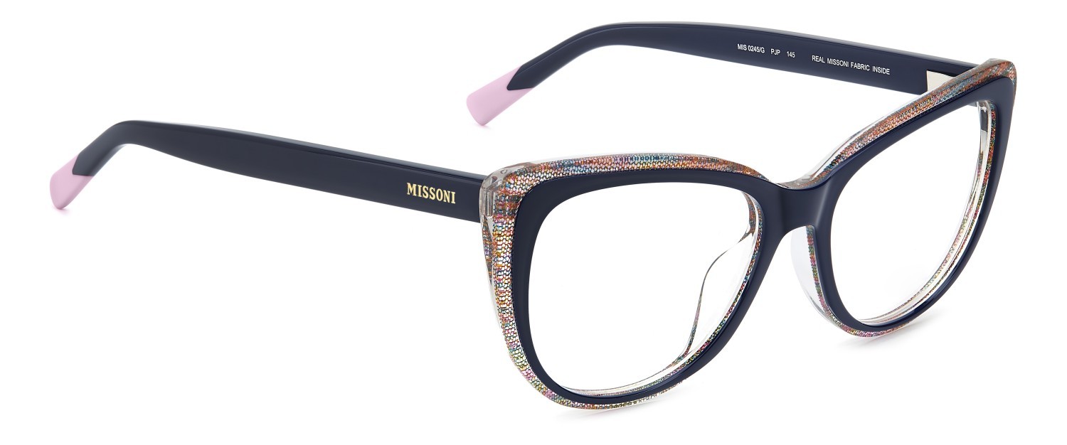 Occhiali da vista Missoni Mis 0245/G 110018 PJP colore blue forma cat eye 