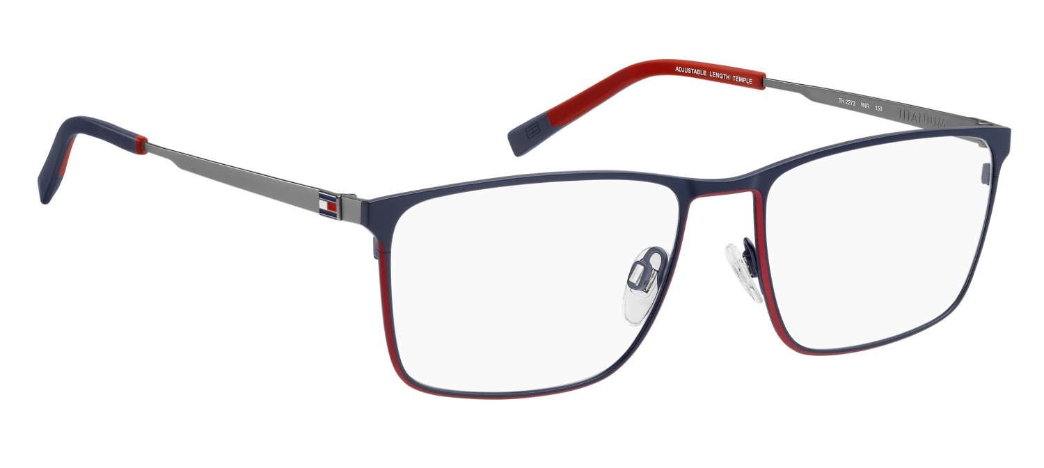 Eyeglasses Tommy Hilfiger Th 2273 110029 WIR color matte blue red shape rectangle 
