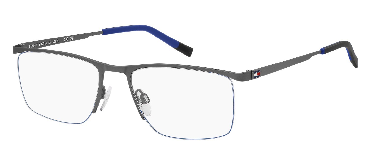 Occhiali da vista Tommy Hilfiger Th 2274 110030 9T9 colore matte ruthenium blue forma rettangolare 