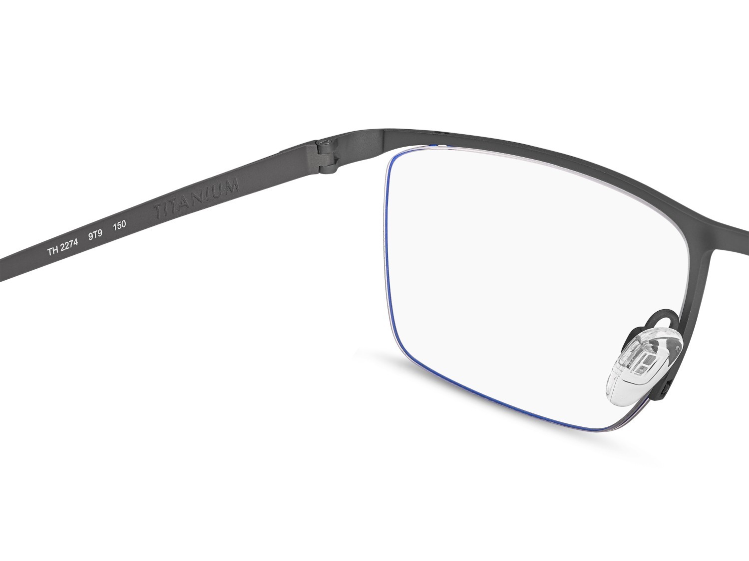 Occhiali da vista Tommy Hilfiger Th 2274 110030 9T9 colore matte ruthenium blue forma rettangolare 